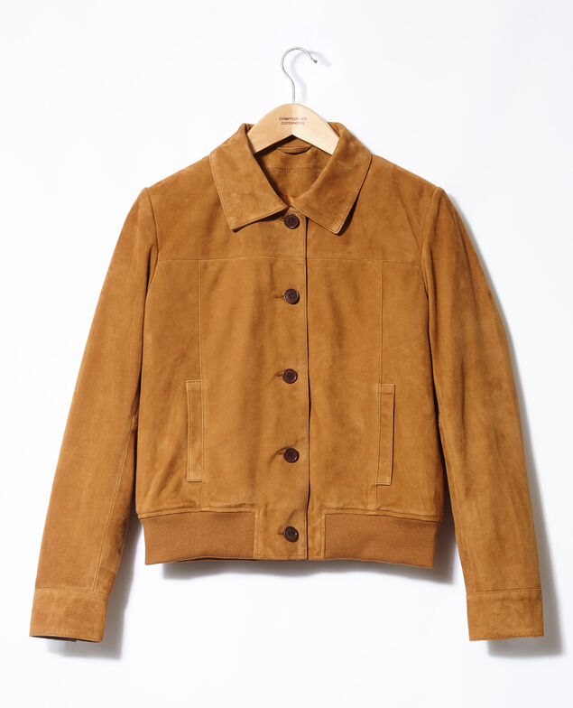 Veste en daim Golden brown