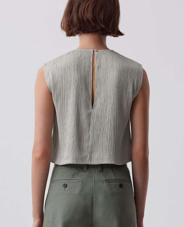 Top texturé sans manches J050 shadow gray