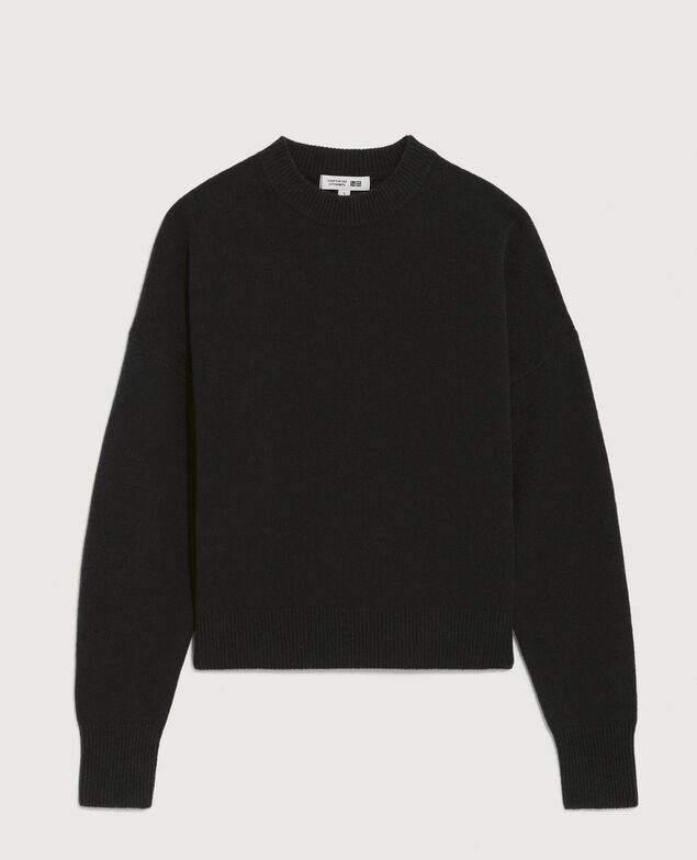 Pull col rond en laine U090 black