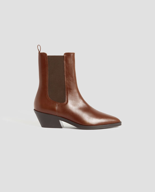 Boots en cuir I344 brown