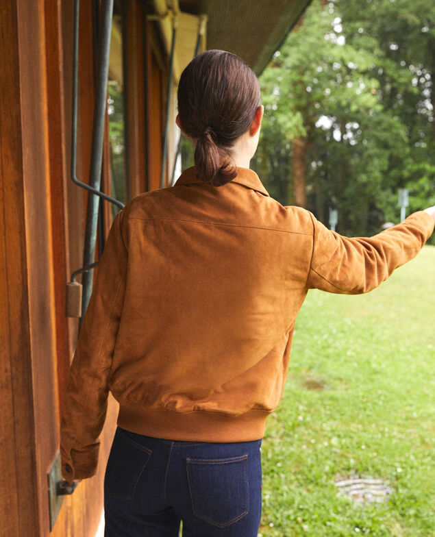 Veste en daim Golden brown