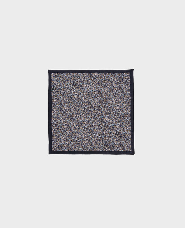 Carré en laine imprimé Stone blue