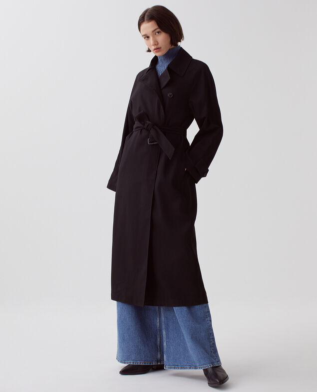 CATHERINE -Trench long fluide H091 black beauty