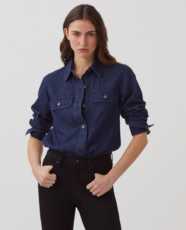 Chemise en denim de coton H680 rinse