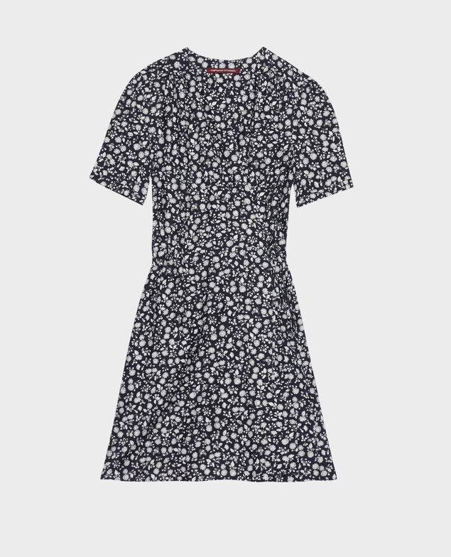 Robe cache-cœur 96 print navy