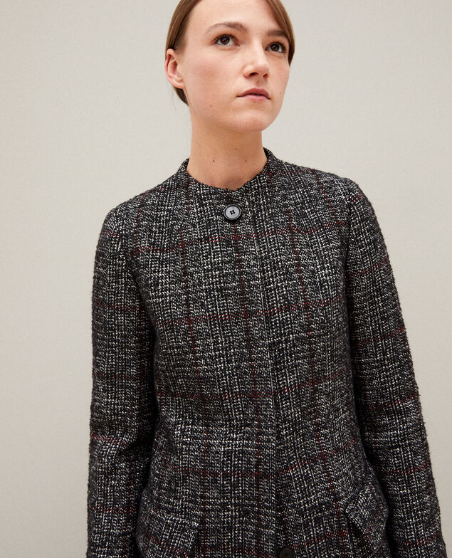 Manteau coupe droite Noir