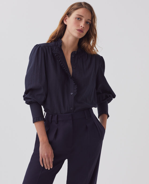 Chemise à manches longues en coton H695 night sky