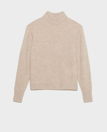 Pull col montant en cachemire 8810 02 lightgray