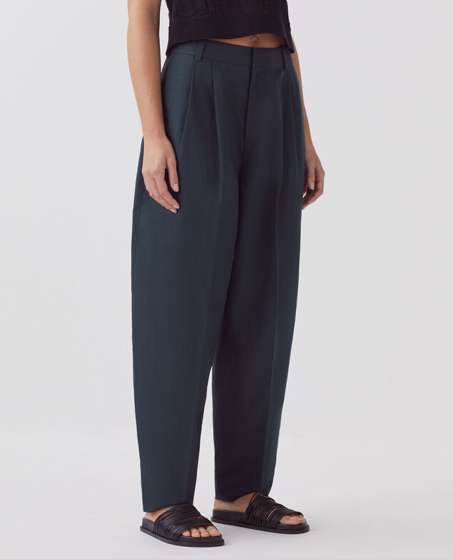 Pantalon à plis J690 blueberry