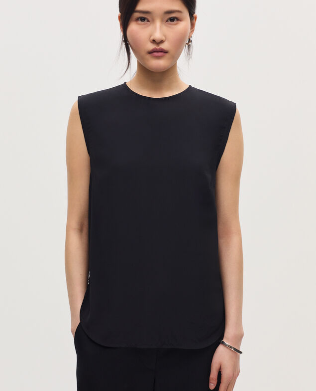 Top sans manches fluide H091 black beauty