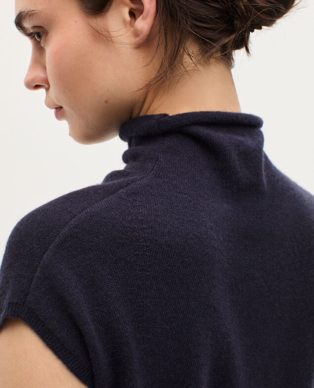 Pull sans manches en cachemire  K691 navy st gray