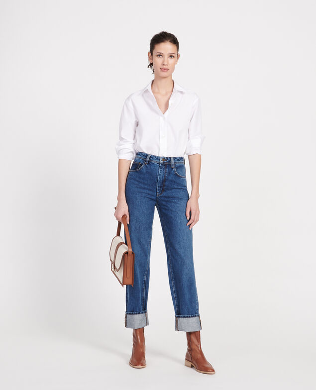Jean délavé coupe droite Denim medium wash