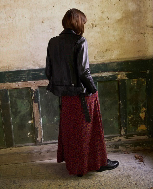 Veste en cuir Noir