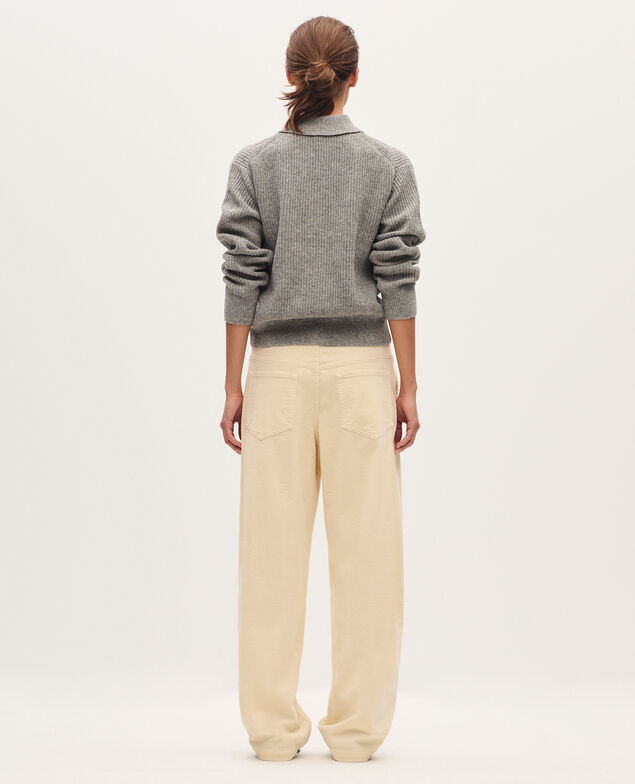 Pull col polo U020 light gray