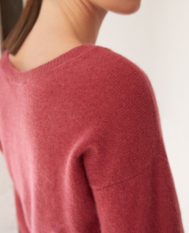 Pull en cachemire Earth red