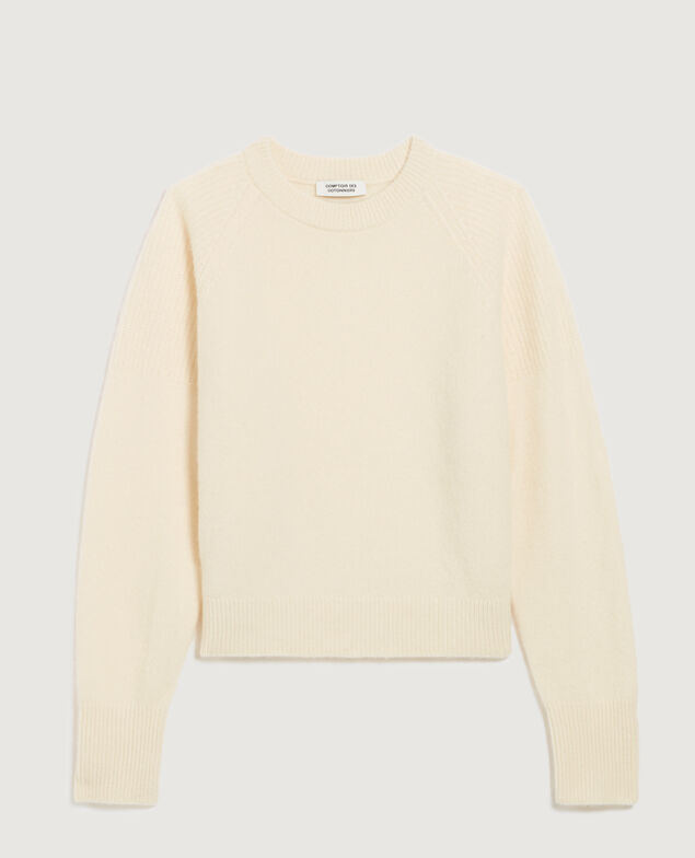 Pull en cachemire K300 ecru beige