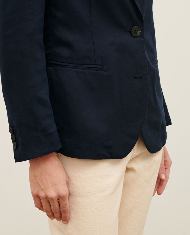 Veste de blazer en lin mélangé 4277 night_sky