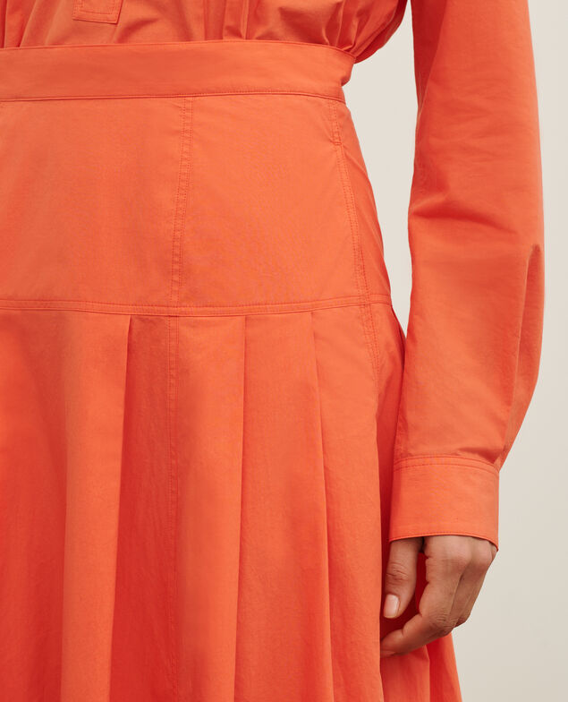 Jupe longue en coton 0250 tiger lily orange