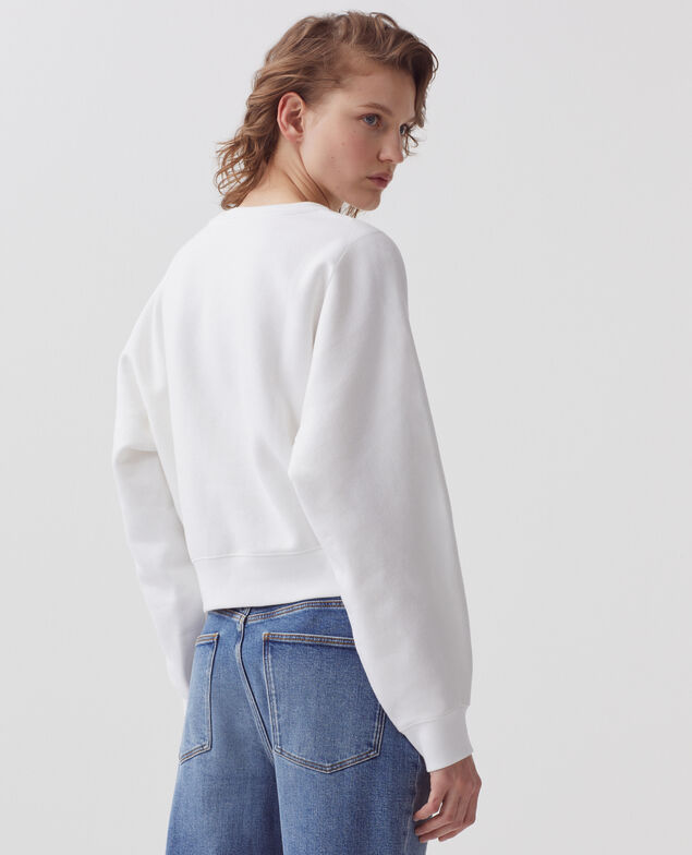 Sweat col rond forme boxy B014 brod p