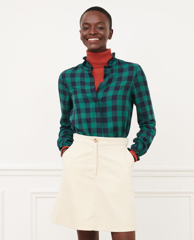Chemise fluide à carreaux 8866 55 green check