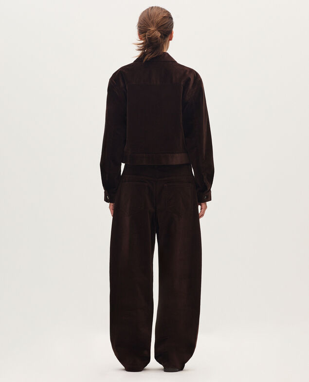 Blouson en velours côtelé U380 dark brown