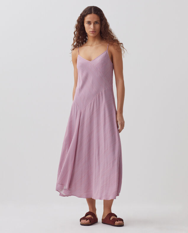 Robe fines bretelles 0721 lilac stripe