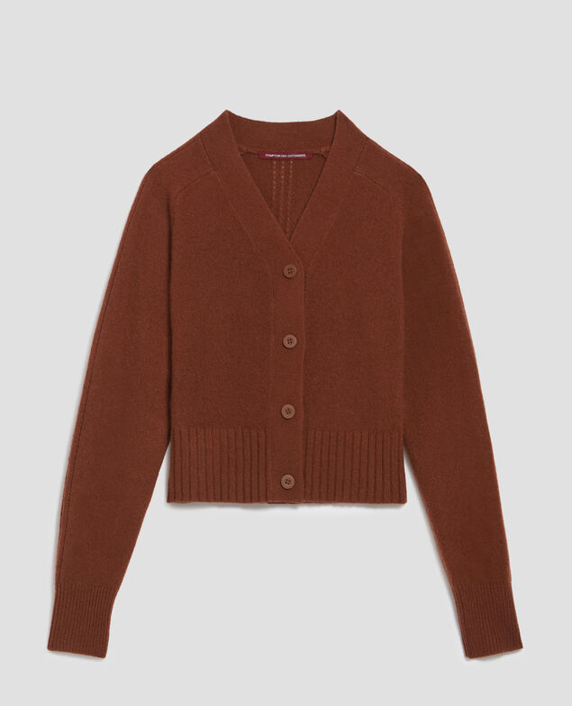 Cardigan en cachemire I370 emperador coffee