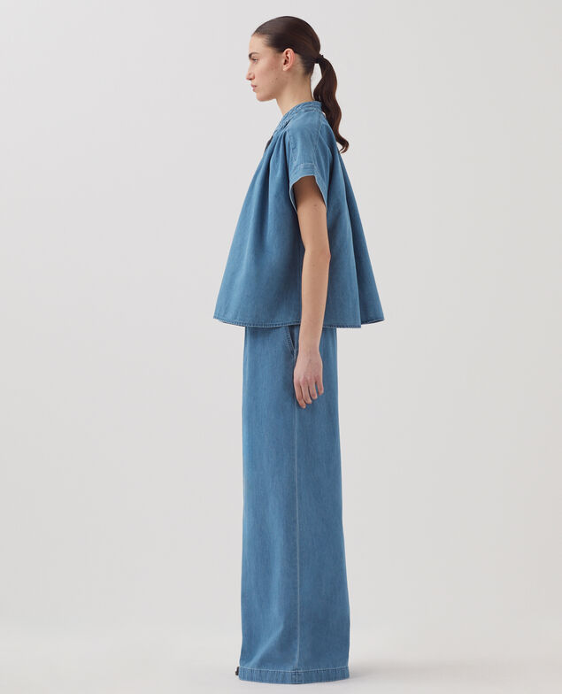Chemise oversize en coton J630 blue wash