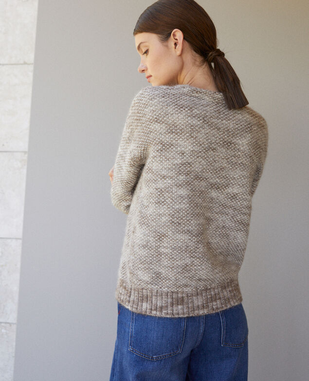 Gilet en maille chinée Silver gray/trush