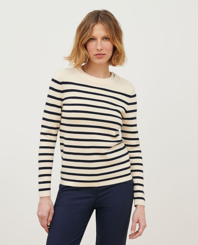 MADDY - Pull marin en laine mérinos Stp jtst nsky