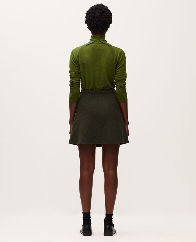 Jupe courte double face K590 dark green