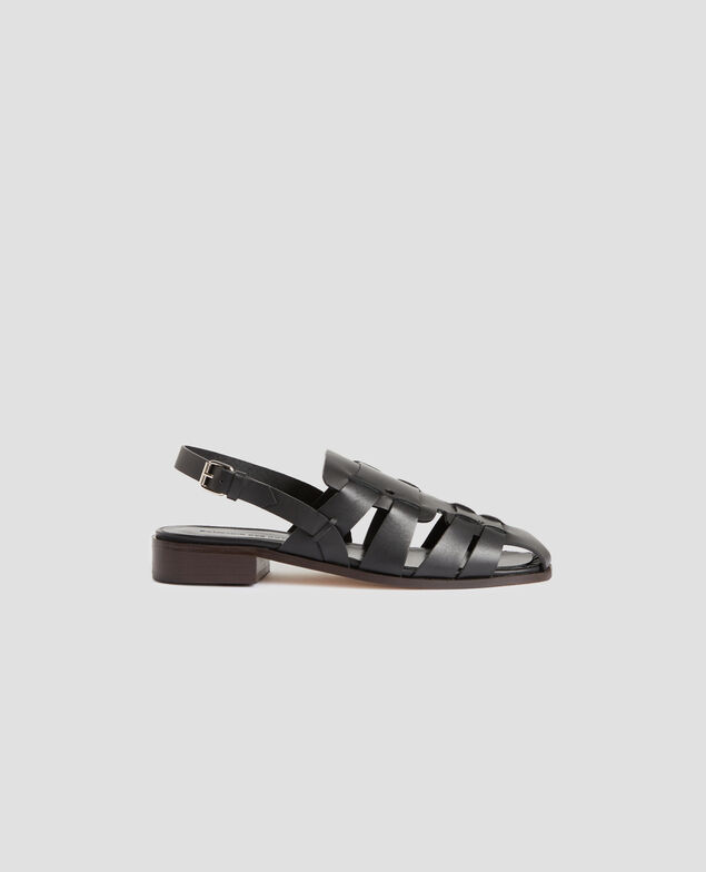 Sandales pêcheur en cuir H091 black beauty