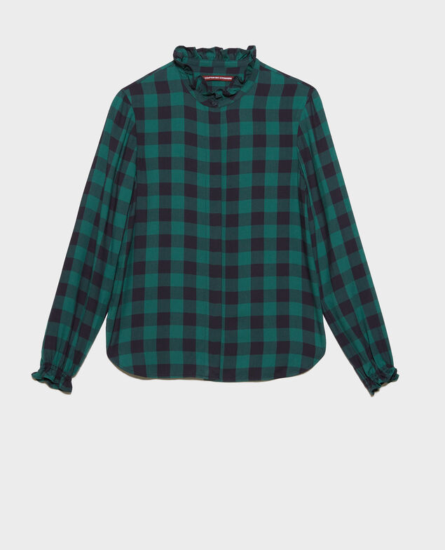 Chemise fluide à carreaux 8866 55 green check
