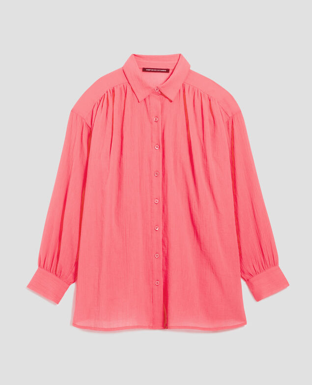 Chemise en coton froissé H110 lantana