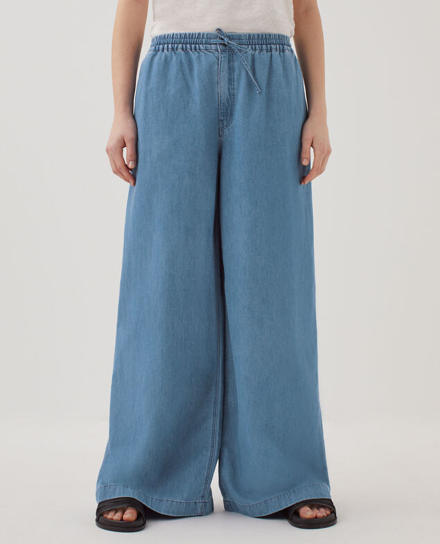 Pantalon ample en coton J630 blue wash