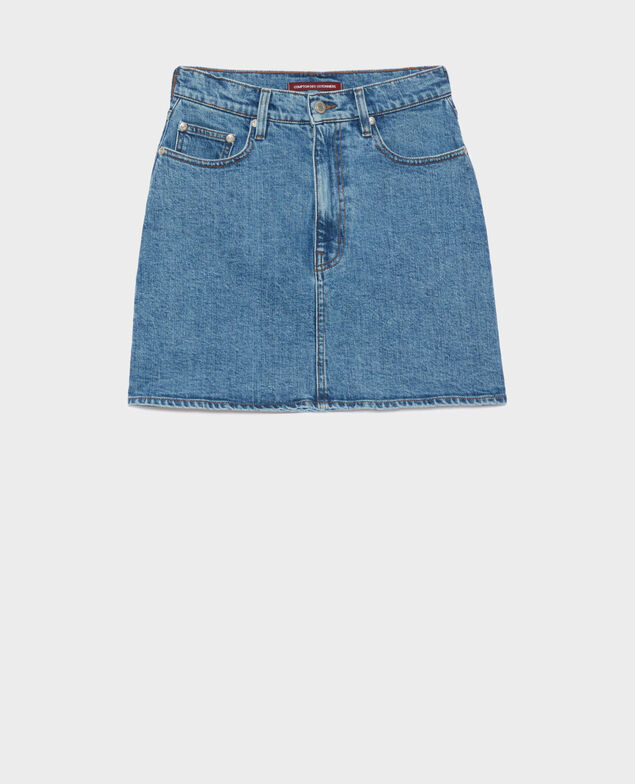 Minijupe en jean 0642 vintage wash denim