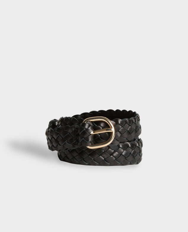 Ceinture fine en cuir 09 black