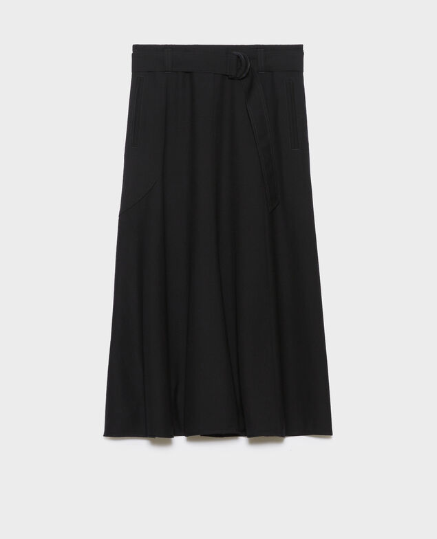 Jupe en laine et cachemire 8853 09 black