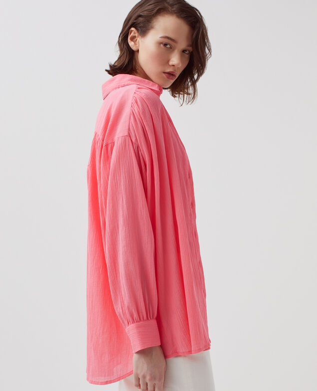 Chemise en coton froissé H110 lantana