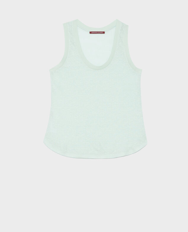 Débardeur en lin 0500 surf spray green