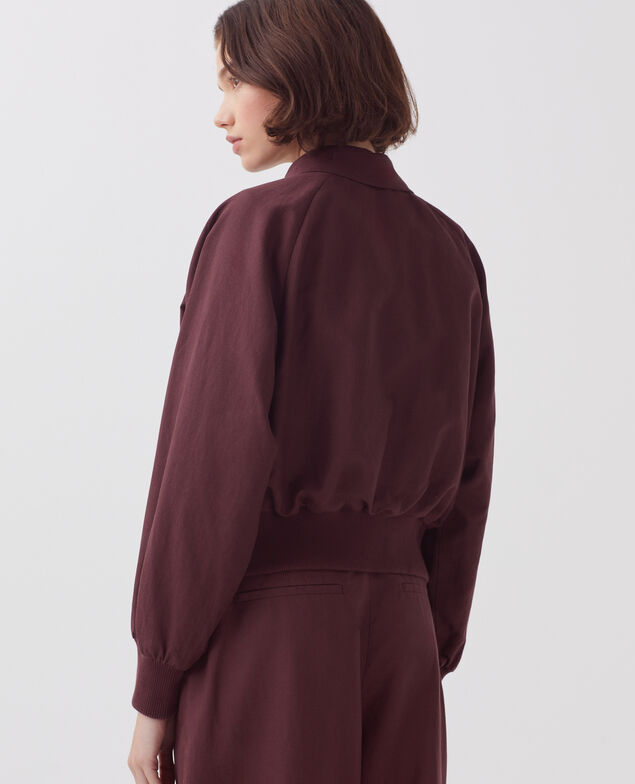 Blouson court zippé J380 decadent chocolate