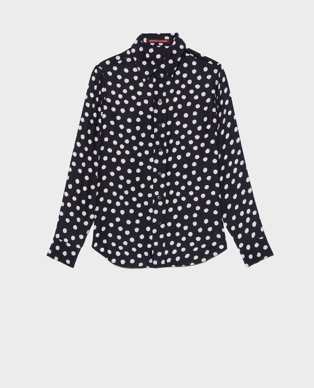 SIBYLLE - Chemise en soie à imprimé Big dots