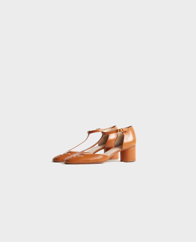 Salomés en cuir Camel