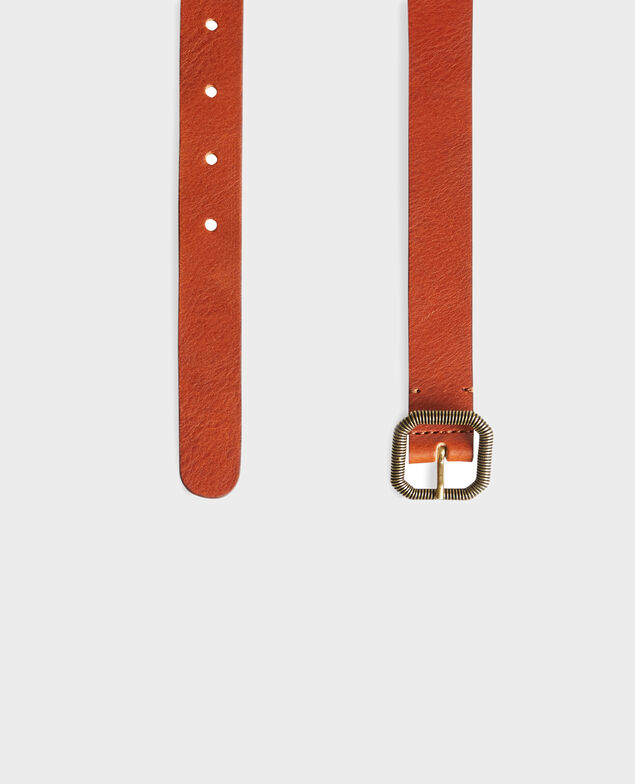 Ceinture fine en cuir 7023 29 dark orange