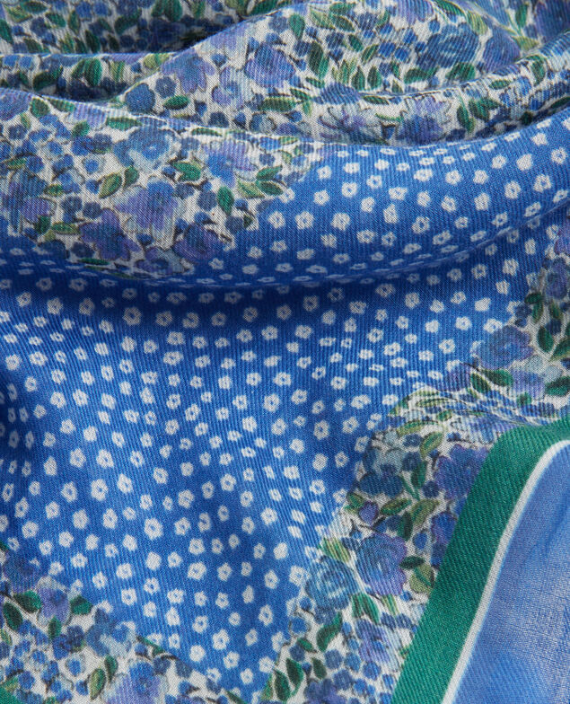Foulard en coton 114 print blue