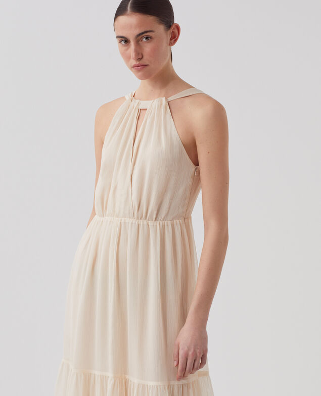 Robe longue fluide H303 white swan