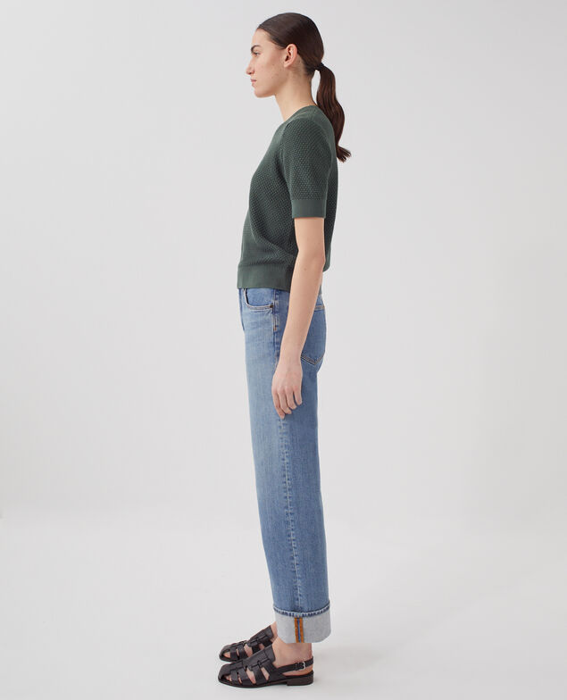 Pull à manches courtes en coton U540 green