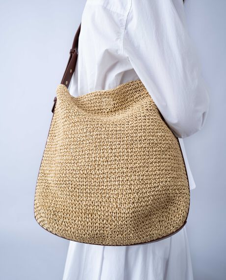 Sac raphia en crochet 7003 30 natural