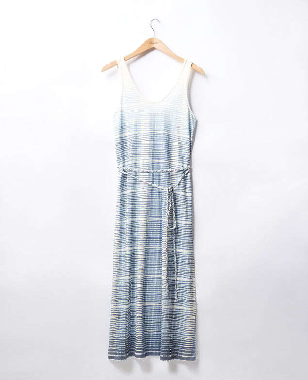 Robe mi-longue en lin Tie&dye washed blue
