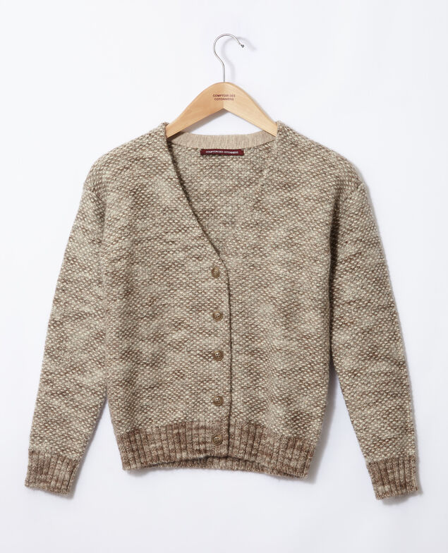 Gilet en maille chinée Silver gray/trush